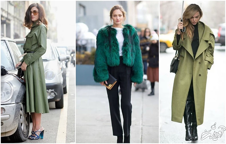 لباس پاییزی زیتونی